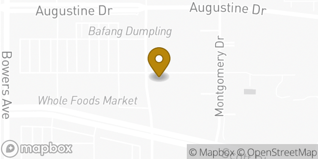 Map showing the location of Starbucks in Santa Clara, CA 95054