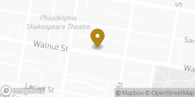 Map showing the location of Bank of America Walk-Up ATM | Rittenhouse Square in Philadelphia, PA 19103
