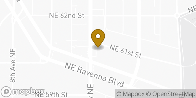 Map showing the location of Budget Car Rental in Seattle, WA 98115