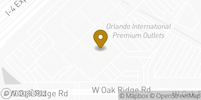 Map showing the location of Sunglass Hut in Orlando, FL 32819