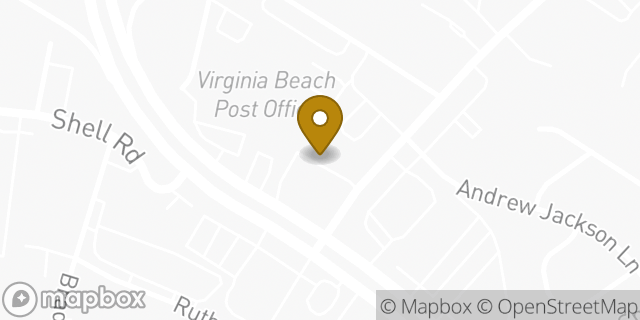 Map showing the location of Amazon Locker - Goodbye in Virginia Beach, VA 23455