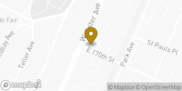 Map showing the location of Amazon Locker - Igino in Bronx, NY 10456