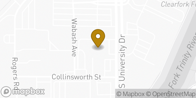 Map showing the location of Staples in Fort Worth, TX 76107