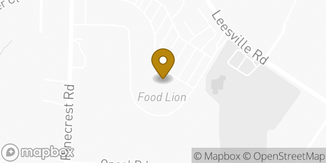 Map showing the location of Food Lion in Raleigh, NC 27613