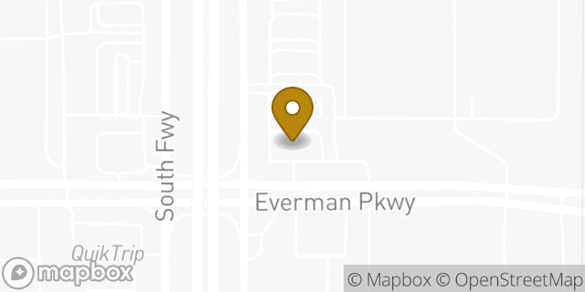 Map showing the location of McDonald's in Fort Worth, TX 76134