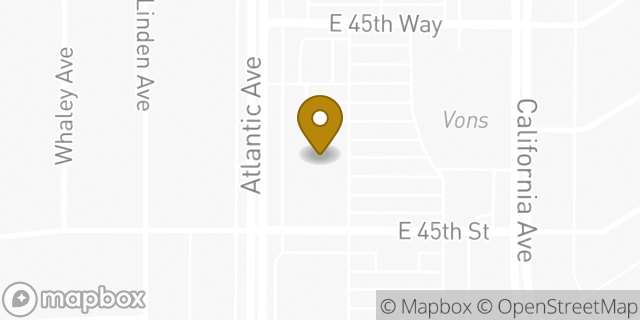 Map showing the location of Chase in Long Beach, CA 90807