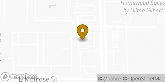 Map showing the location of QuikTrip Store #1404 3720 S Val Vista Dr in Gilbert, AZ 85297