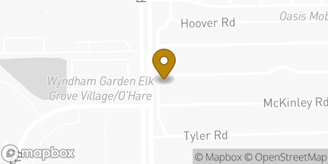 Map showing the location of Subway in Elk Grove Village, IL 60016