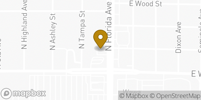 Map showing the location of Subway in Tampa, FL 33604