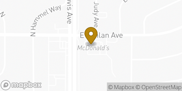 Map showing the location of McDonald's in Fresno, CA 93727