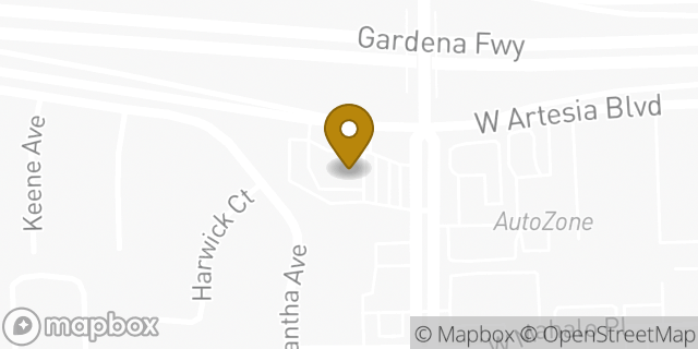Map showing the location of McDonald's in Carson, CA 90746