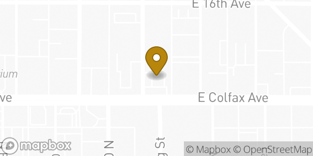 Map showing the location of Papa John's Pizza in Denver, CO 80218