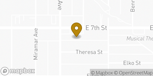 Map showing the location of Papa Johns Pizza in Long Beach, CA 90804