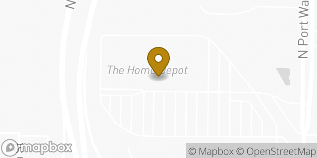 Map showing the location of The Home Depot in Milwaukee, WI 53212