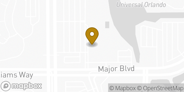 Map showing the location of Starbucks in Orlando, FL 32819