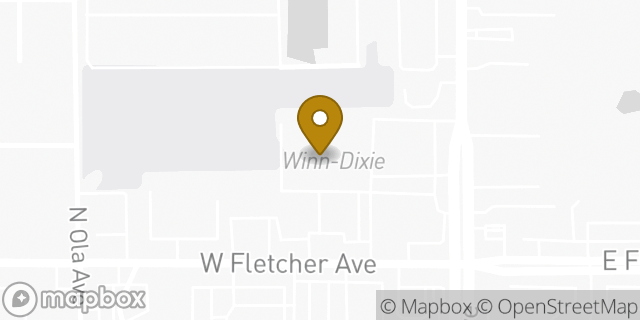 Map showing the location of Coinme in Tampa, FL 33613