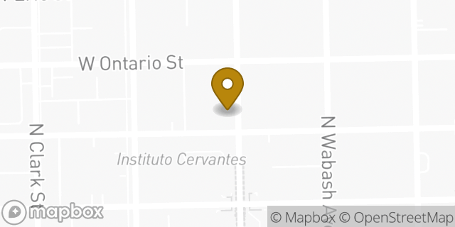 Map showing the location of Starbucks in Chicago, IL 60654
