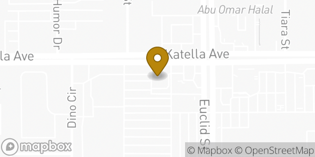 Map showing the location of McDonald's in Garden Grove, CA 92804