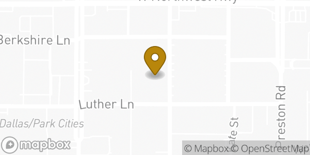 Map showing the location of Starbucks in Dallas, TX 75225