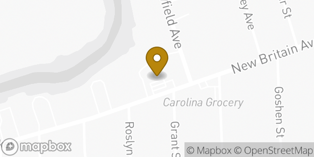 Map showing the location of Amazon Locker - Tore in Hartford, CT 06106