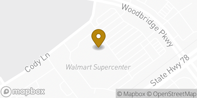 Map showing the location of Walmart in Sachse, TX 75048