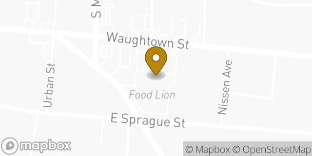 Map showing the location of Coinstar in Winston-Salem, NC 27107