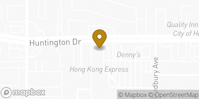 Map showing the location of Chase Bank in Duarte, CA 91010