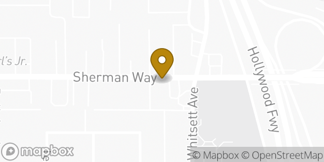 Map showing the location of Starbucks in North Hollywood, CA 91605
