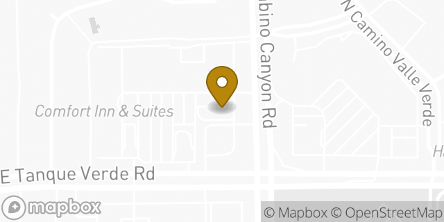 Map showing the location of Dunkin' in Tucson, AZ 85715