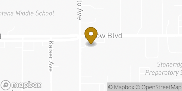 Map showing the location of Amazon Locker - Lynx in Fontana, CA 92335