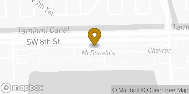 Map showing the location of McDonald's in Miami, FL 33174