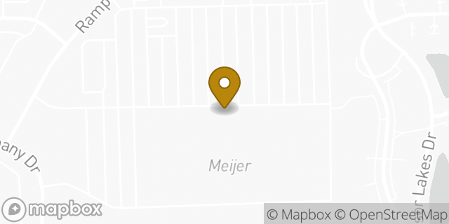 Map showing the location of Meijer in Indianapolis, IN 46237