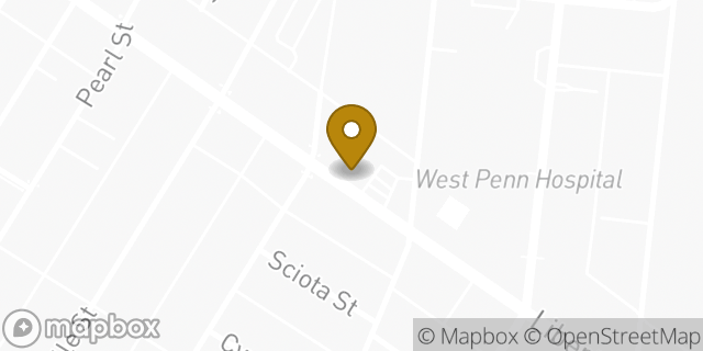 Map showing the location of Starbucks in Pittsburgh, PA 15224
