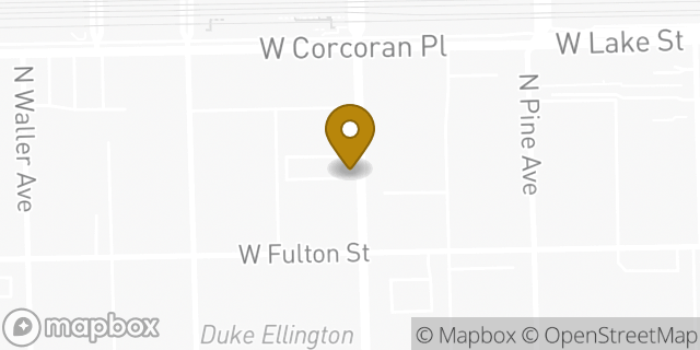 Map showing the location of Lily of the Valley Baptist Church in Chicago, IL 60644