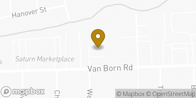 Map showing the location of AutoZone in Dearborn Heights, MI 48125