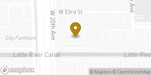 Map showing the location of Avis Car Rental in Hialeah, FL 33012