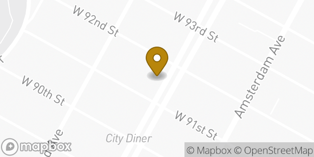 Map showing the location of Equinox in New York, NY 10025