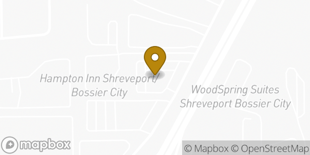 Map showing the location of Texas Roadhouse in Bossier City, LA 71111