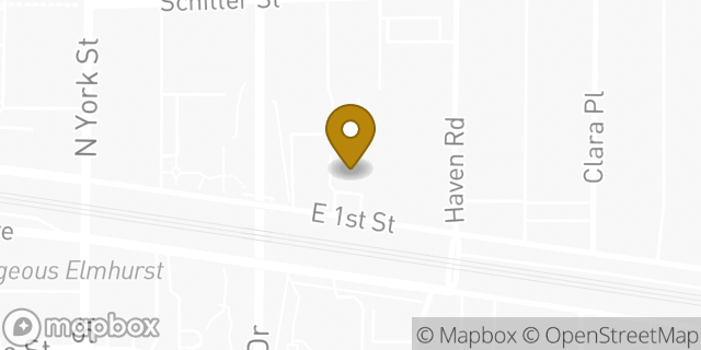 Map showing the location of Amazon Locker - Metz in Elmhurst, IL 60126