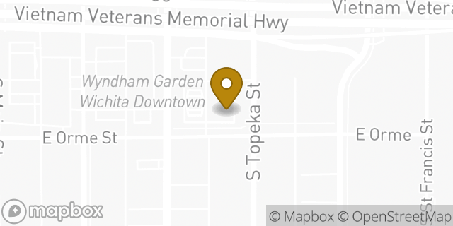 Map showing the location of Amazon Locker - Cheese in Wichita, KS 67211
