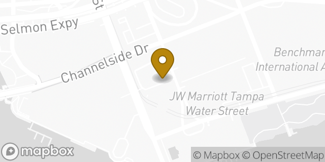 Map showing the location of Starbucks in Tampa, FL 33602
