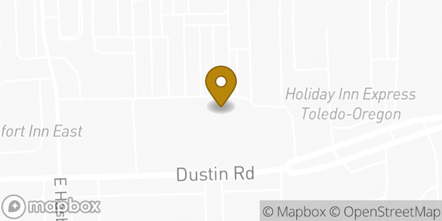 Map showing the location of Planet Fitness in Oregon, OH 43616
