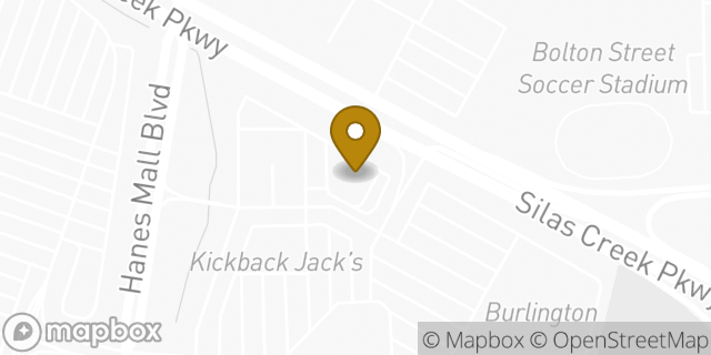 Map showing the location of Starbucks in Winston-Salem, NC 27103