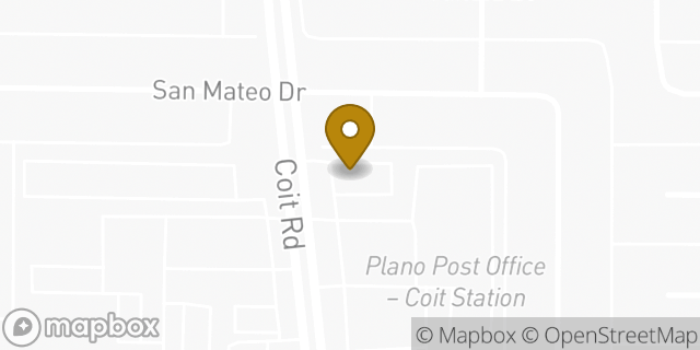 Map showing the location of Sonic Drive In in Plano, TX 75023