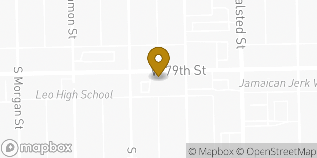Map showing the location of Bank of America Walk-Up ATM | Healthy Lifestyle Hub in Chicago, IL 60620