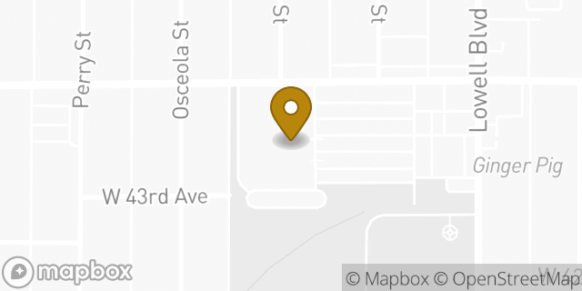 Map showing the location of Coinme in Denver, CO 80211