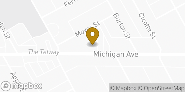Map showing the location of Amazon Locker - Drin in Detroit, MI 48210