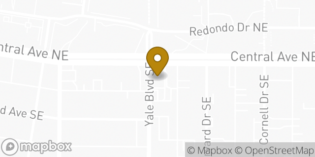 Map showing the location of McDonald's in Albuquerque, NM 87106