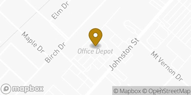 Map showing the location of FedEx ShipSite in Lafayette, LA 70503