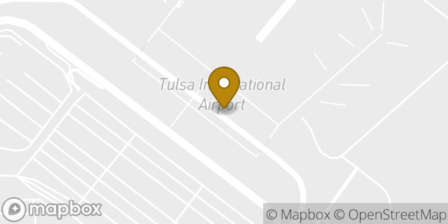 Map showing the location of Delta Airlines in Tulsa, OK 74115